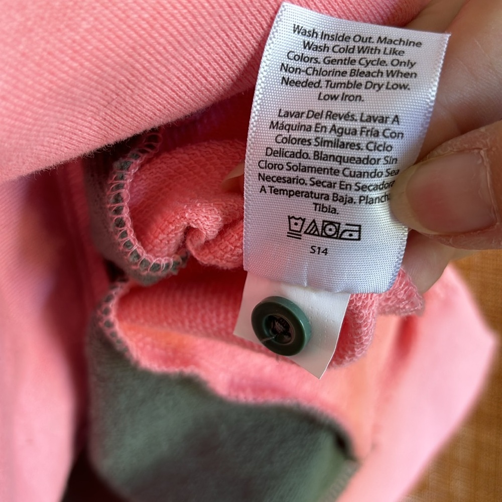 🌸 3/$25 Free Assembly Girls Olive/Pink pullover Tunic Large 10/12 - Picture 10 of 11